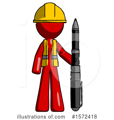 Royalty-Free (RF) Red Design Mascot Clipart Illustration by Leo Blanchette - Stock Sample #1572418