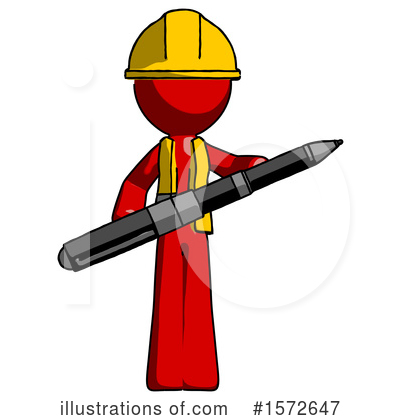 Royalty-Free (RF) Red Design Mascot Clipart Illustration by Leo Blanchette - Stock Sample #1572647