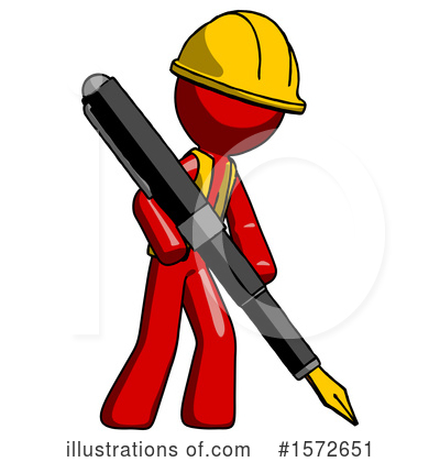 Royalty-Free (RF) Red Design Mascot Clipart Illustration by Leo Blanchette - Stock Sample #1572651