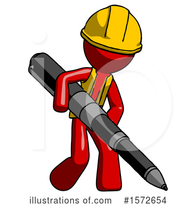 Royalty-Free (RF) Red Design Mascot Clipart Illustration by Leo Blanchette - Stock Sample #1572654