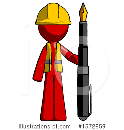 Royalty-Free (RF) Red Design Mascot Clipart Illustration by Leo Blanchette - Stock Sample #1572659