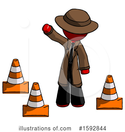 Royalty-Free (RF) Red Design Mascot Clipart Illustration by Leo Blanchette - Stock Sample #1592844