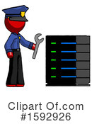 Red Design Mascot Clipart #1592926 by Leo Blanchette