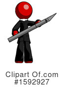 Red Design Mascot Clipart #1592927 by Leo Blanchette