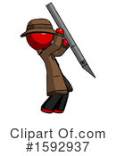 Red Design Mascot Clipart #1592937 by Leo Blanchette