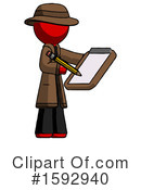 Red Design Mascot Clipart #1592940 by Leo Blanchette