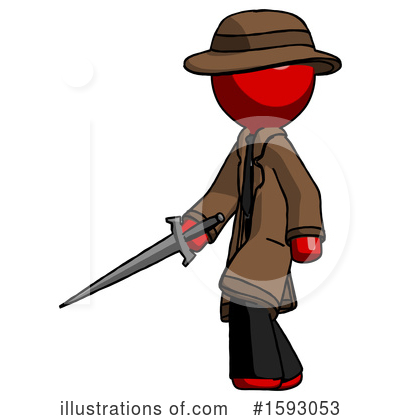 Royalty-Free (RF) Red Design Mascot Clipart Illustration by Leo Blanchette - Stock Sample #1593053