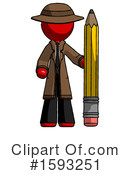 Red Design Mascot Clipart #1593251 by Leo Blanchette