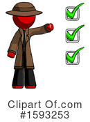 Red Design Mascot Clipart #1593253 by Leo Blanchette