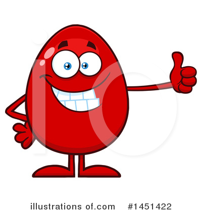 Royalty-Free (RF) Red Egg Clipart Illustration by Hit Toon - Stock Sample #1451422