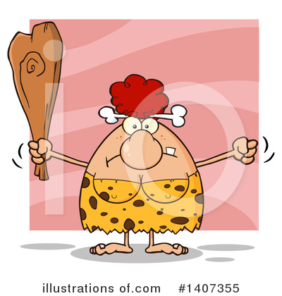 Cave Woman Clipart #1407355 by Hit Toon