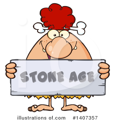 Royalty-Free (RF) Red Haired Cave Woman Clipart Illustration by Hit Toon - Stock Sample #1407357