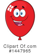Red Party Balloon Clipart #1447965 by Hit Toon