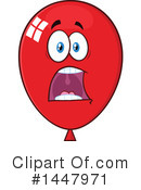 Red Party Balloon Clipart #1447971 by Hit Toon
