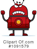 Red Robot Clipart #1091579 by Cory Thoman