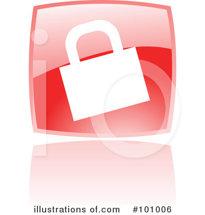 Royalty-Free (RF) Red Square Icon Clipart Illustration by cidepix - Stock Sample #101006