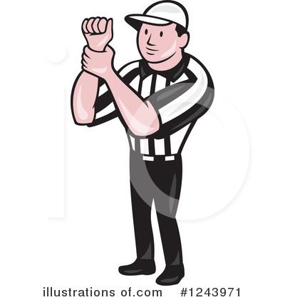 Royalty-Free (RF) Referee Clipart Illustration by patrimonio - Stock Sample #1243971