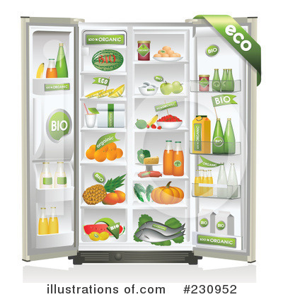 Royalty-Free (RF) Refrigerator Clipart Illustration by Eugene - Stock Sample #230952