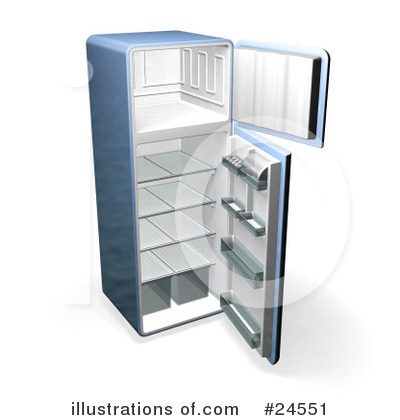 Royalty-Free (RF) Refrigerator Clipart Illustration by KJ Pargeter - Stock Sample #24551