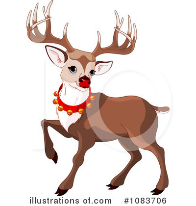 Royalty-Free (RF) Reindeer Clipart Illustration by Pushkin - Stock Sample #1083706
