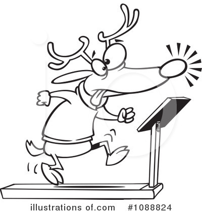 Royalty-Free (RF) Reindeer Clipart Illustration by toonaday - Stock Sample #1088824