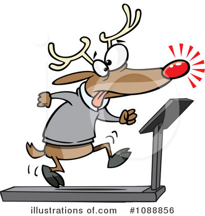 Royalty-Free (RF) Reindeer Clipart Illustration by toonaday - Stock Sample #1088856
