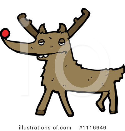 Royalty-Free (RF) Reindeer Clipart Illustration by lineartestpilot - Stock Sample #1116646