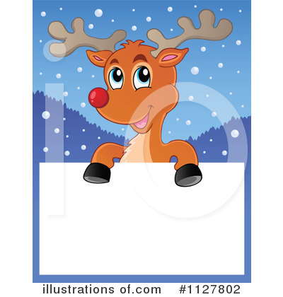 Royalty-Free (RF) Reindeer Clipart Illustration by visekart - Stock Sample #1127802