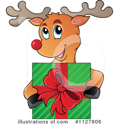 Royalty-Free (RF) Reindeer Clipart Illustration by visekart - Stock Sample #1127806