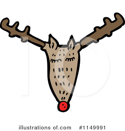 Royalty-Free (RF) Reindeer Clipart Illustration by lineartestpilot - Stock Sample #1149991