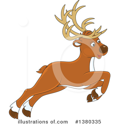 Royalty-Free (RF) Reindeer Clipart Illustration by Alex Bannykh - Stock Sample #1380335