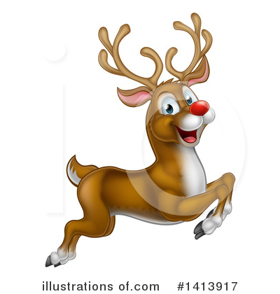 Royalty-Free (RF) Reindeer Clipart Illustration by AtStockIllustration - Stock Sample #1413917
