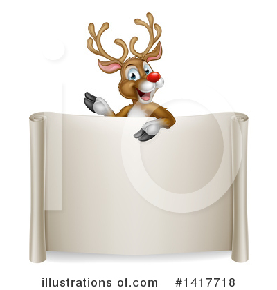Royalty-Free (RF) Reindeer Clipart Illustration by AtStockIllustration - Stock Sample #1417718