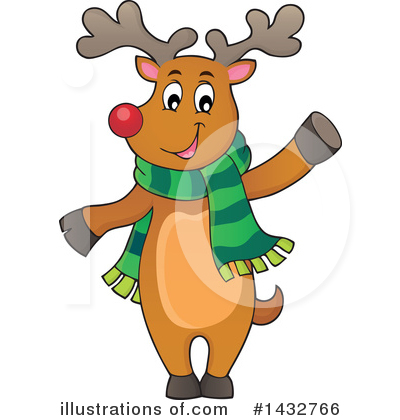 Royalty-Free (RF) Reindeer Clipart Illustration by visekart - Stock Sample #1432766