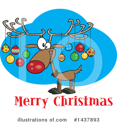 Royalty-Free (RF) Reindeer Clipart Illustration by toonaday - Stock Sample #1437893