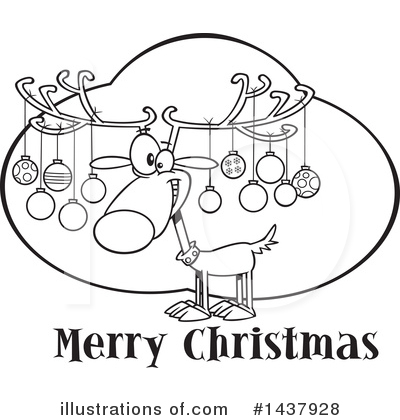 Royalty-Free (RF) Reindeer Clipart Illustration by toonaday - Stock Sample #1437928