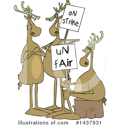 Royalty-Free (RF) Reindeer Clipart Illustration by djart - Stock Sample #1437931
