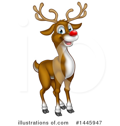 Royalty-Free (RF) Reindeer Clipart Illustration by AtStockIllustration - Stock Sample #1445947