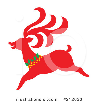 Royalty-Free (RF) Reindeer Clipart Illustration by Cherie Reve - Stock Sample #212630
