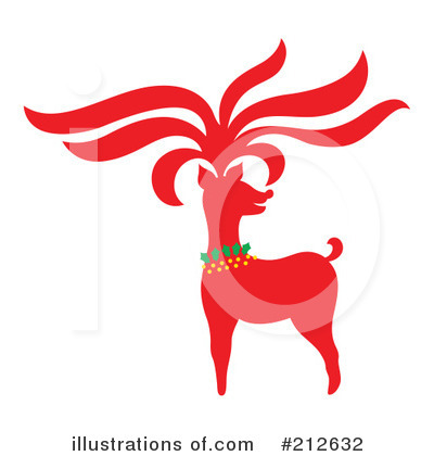 Royalty-Free (RF) Reindeer Clipart Illustration by Cherie Reve - Stock Sample #212632