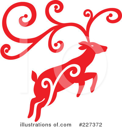 Royalty-Free (RF) Reindeer Clipart Illustration by Cherie Reve - Stock Sample #227372