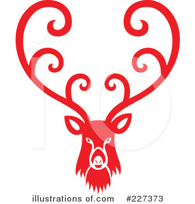 Royalty-Free (RF) Reindeer Clipart Illustration by Cherie Reve - Stock Sample #227373
