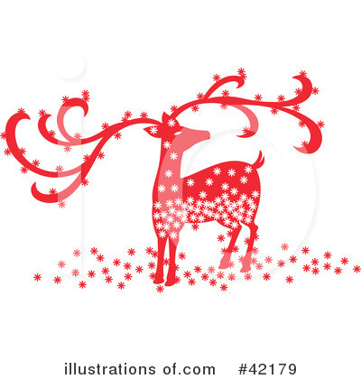 Royalty-Free (RF) Reindeer Clipart Illustration by Cherie Reve - Stock Sample #42179