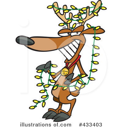 Royalty-Free (RF) Reindeer Clipart Illustration by toonaday - Stock Sample #433403