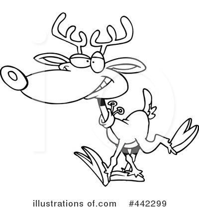 Royalty-Free (RF) Reindeer Clipart Illustration by toonaday - Stock Sample #442299