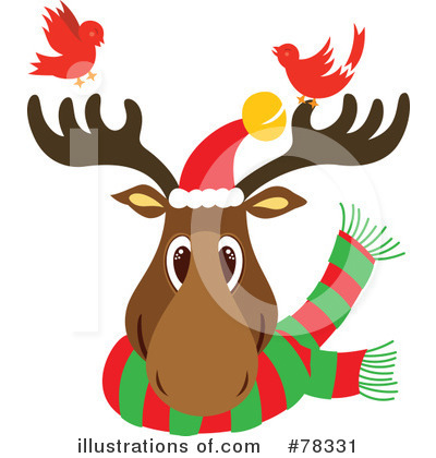 Royalty-Free (RF) Reindeer Clipart Illustration by Cherie Reve - Stock Sample #78331