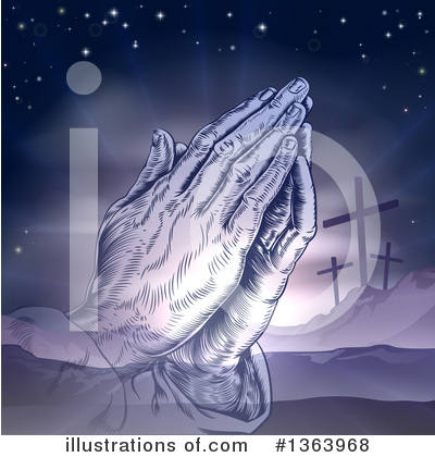 Praying Clipart #1363968 by AtStockIllustration