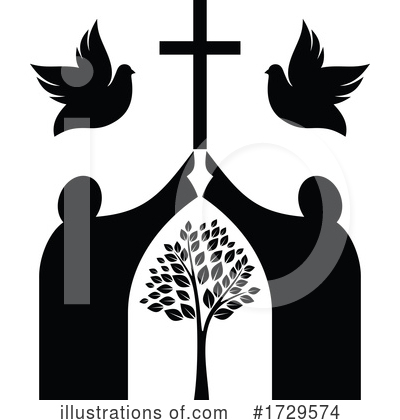 Priest Clipart #1729574 by Vector Tradition SM