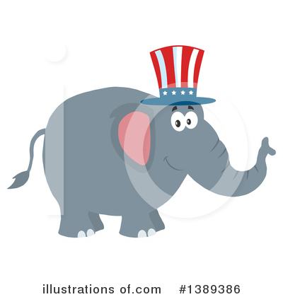 Republican Elephant Clipart #1389386 by Hit Toon