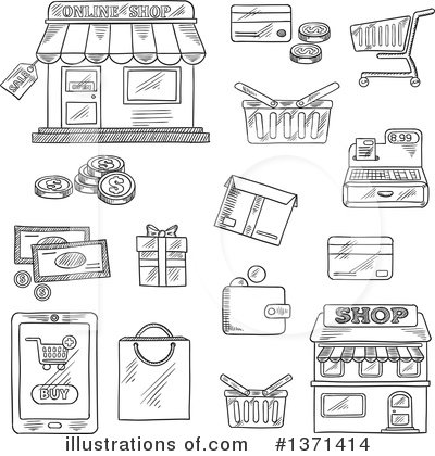 Basket Clipart #1371414 by Vector Tradition SM